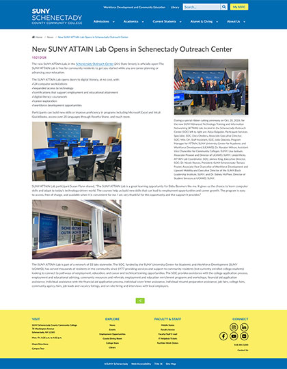Schenectady ATTAIN Lab